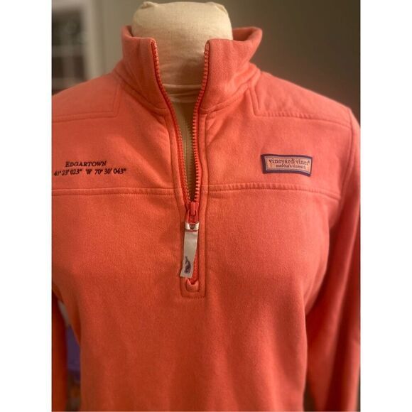 Vineyard Vines Women’s Shep Shirt Half Zip 100% Cotton Size L Nantucket Preppy - Picture 3 of 9